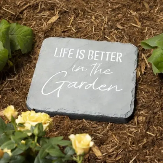 Pavilion Gift Company - In the Garden - 7.75" x 7.75" Garden Stone - Stepping Stones and Pathways image {1}