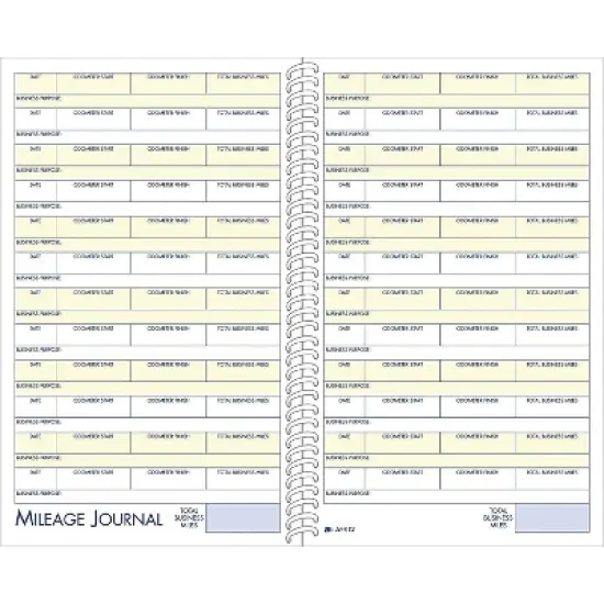 Adams Vehicle Mileage and Expense Book 5 1/4 x 8 1/2 49 Forms 63 Pages AFR12 image {2}