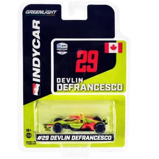 Dallara IndyCar #29 Devlin DeFrancesco "PowerTap Hydrogren" Andretti Steinbrenner Autosport 1/64 Diecast Model Car by Greenlight image {2}