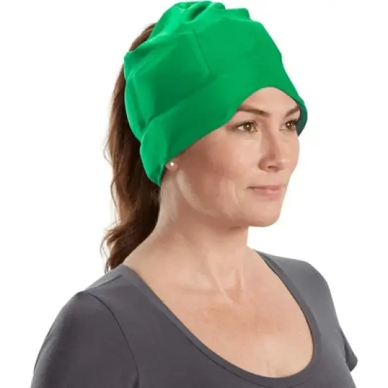 Aculief Headache, Migraine, & Stress Relief Hat - Natural Ice Mask for Tension & Muscle Pain &ndash; Green image {4}