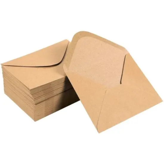 Juvale 100-Count A2 Invitation Envelopes for 5" x 4" Cards & Party Invitations, Kraft Brown image {5}