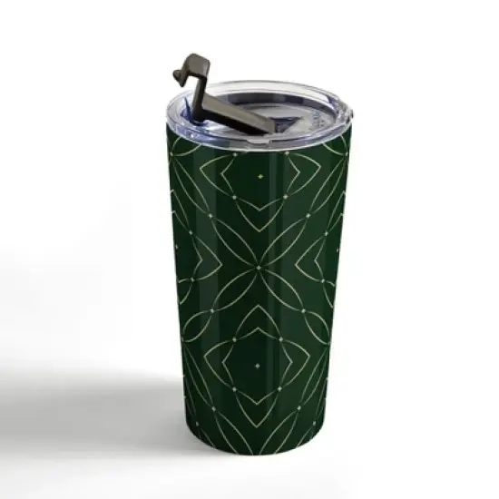 Marta Barragan Camarasa Vintage emerald pattern Travel Mug 20 oz Stainless Steel Travel Mug - Deny Designs image {2}