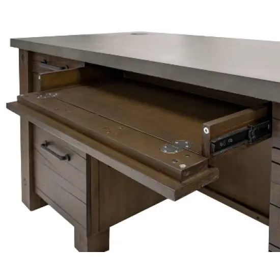 68" Jasper Double Pedestal Desk Brown - Martin Furniture image {8}