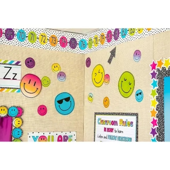 Teacher Created Resources&reg; Brights 4Ever Smiley Faces Accents, 30 Per Pack, 3 Packs image {1}