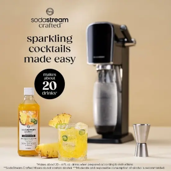 SodaStream Crafted Mixers Pineapple Jalapeno Drink Mix: Liquid Concentrate, Fruit Drink, Soda Streamer Flavor image {1}