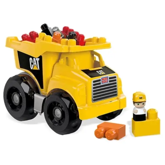 MEGA BLOKS CAT Large Dump Truck Building Toy - 25pcs image {6}