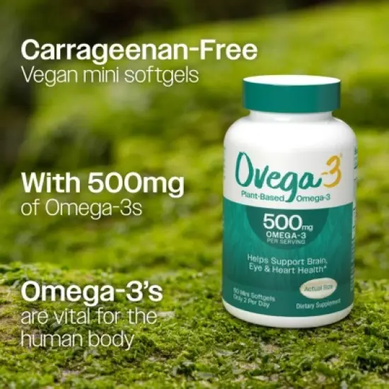 Ovega-3 Algae Based Omega-3 Softgels - 60ct image {4}