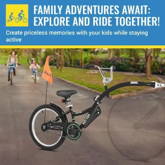 KaZAM Co-Pilot Bike Trailer - 20 Inch with Folding Frame - Black image {6}