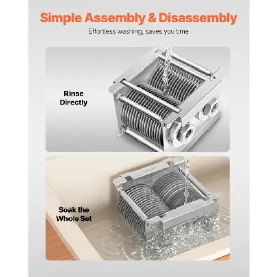 VEVOR Meat Cutter Machine Blade, 5 mm Blade for Commercial Meat Cutter, One Set Blade for SJY-DQ90 Meat Cutting Machine, Stainless Steel, Silver image {4}