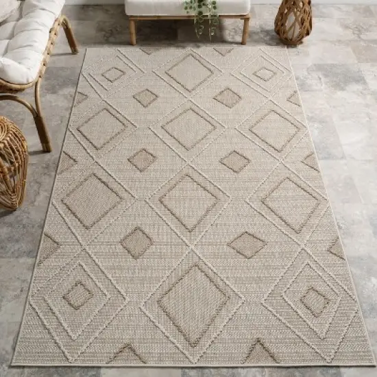 Nuloom Aviana Transitional Geometric Indoor and Outdoor Area Rug image {1}