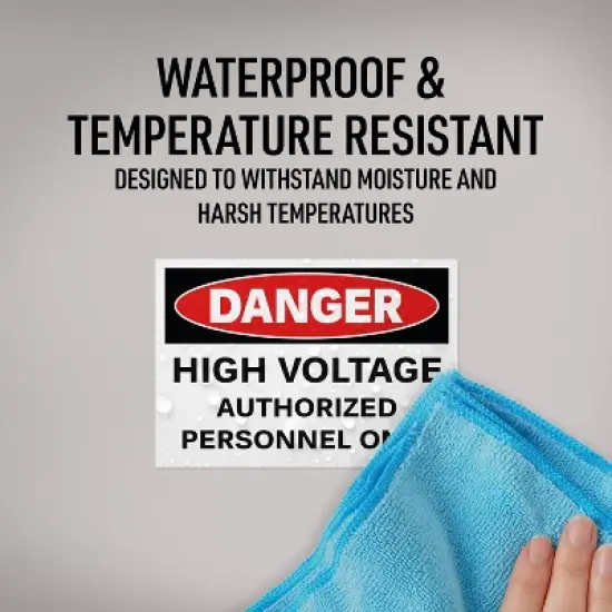 Avery High Voltage/Personnel Labels, Waterproof, UV Resistant, Preprinted, 3.5" x 5", 8 Warning Decal Labels image {4}