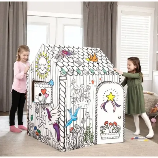 Bankers Box at Play Unicorn Cardboard Playhouse - Fellowes image {2}