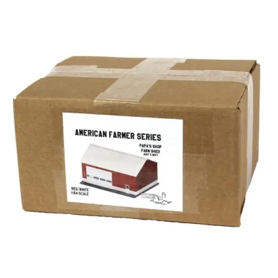 3D Print 1/64 "Papa's Shop" 40ft x 30ft Farm Shed w/ Removeable Door & Roof RW-1 image {4}