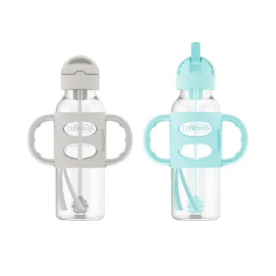 Dr. Brown's 2pk Sippy Straw Baby Bottle with Handles - 8oz  image {10}