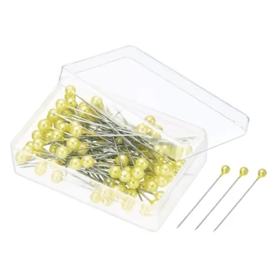 Unique Bargains Pearlized Sewing Stainless Steel Ball Head Needle Straight Quilting Pins image {4}