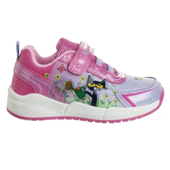 Pete the Cat Girls Hook and Loop Fashion Sneakers. (Little Kids) image {1}