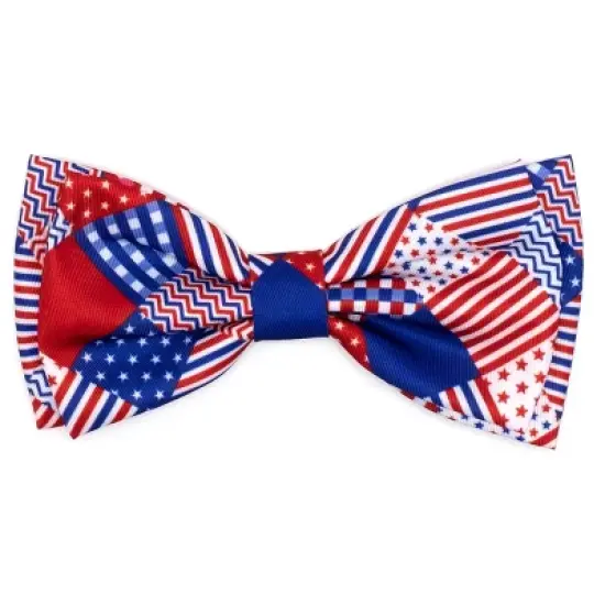 The Worthy Dog Americana Bow Tie Adjustable Collar Attachment Accessory image {4}