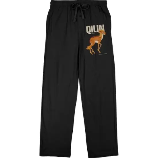 Fantastic Beasts Secrets Of Dumbledore Qilin Men's Black Sleep Pajama Pants image {1}