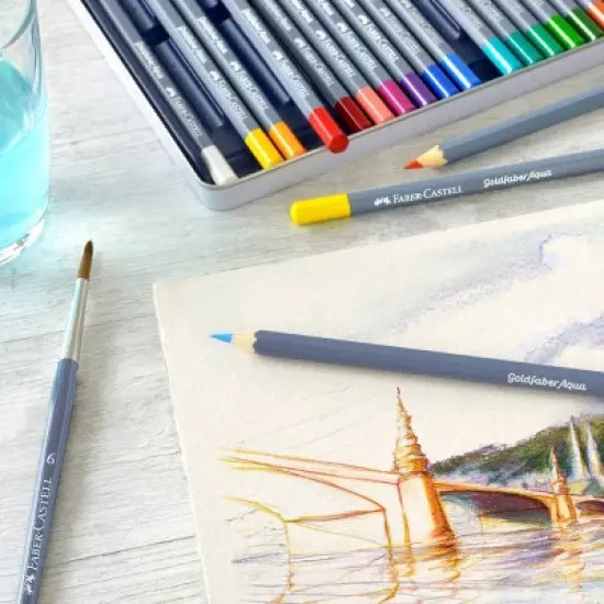 Faber-Castell 36ct Goldfaber Watercolor Pencil Tin image {4}