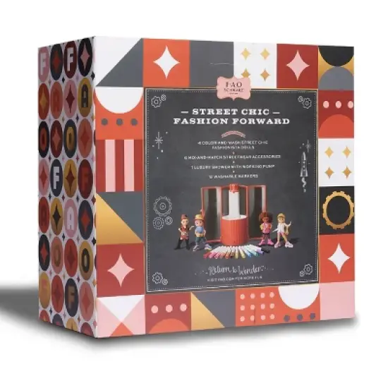 FAO Schwarz Street Chic Fashionistas Wash-And-Color Design Dolls 23pc image {5}