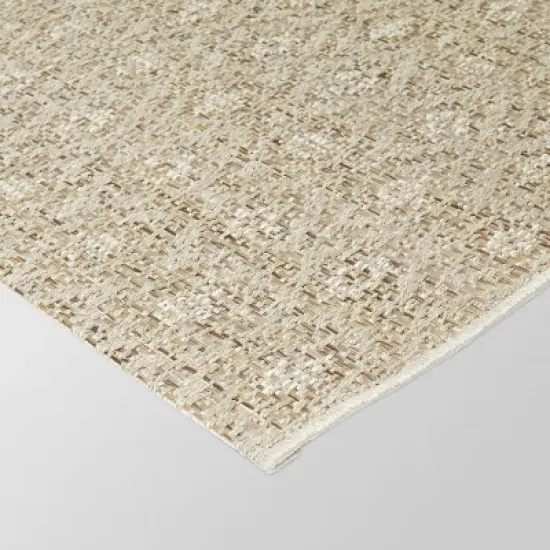 Distressed Diamonds Outdoor Rug Tan - Smith & Hawken&trade; image {1}