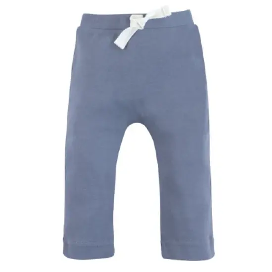 Touched by Nature Baby and Toddler Boy Organic Cotton Pants 4pk, Lt. Blue Gray image {5}