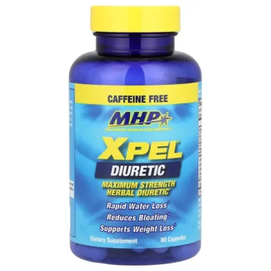 MHP XPEL&reg; Diuretic, Maximum Strength, Caffeine Free , 80 Capsules image {2}