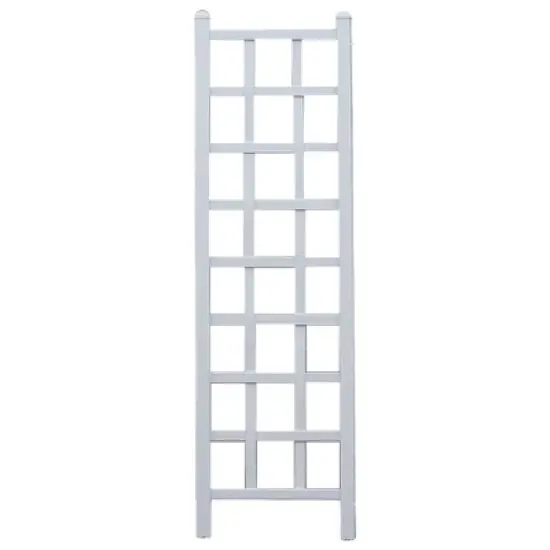 Dura-Trel Providence 22"x75" Indoor Outdoor Garden Trellis Plant Support for Vines & Climbing Plants, Flowers, & Vegetables with Ground Anchors, White image {6}