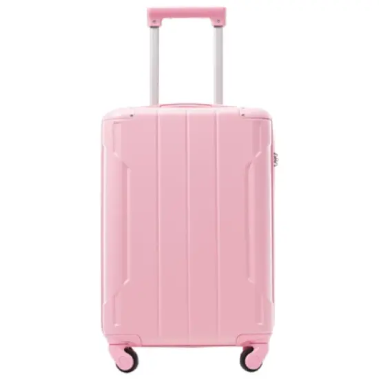 ORRD 20" Hardshell Carry-On Luggage, Lightweight ABS Suitcase with Spinner Wheels & TSA Lock, Pink image {1}