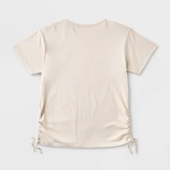 Girls' Disney Minnie Mouse Adaptive Short Sleeve Graphic T-Shirt - Beige image {1}