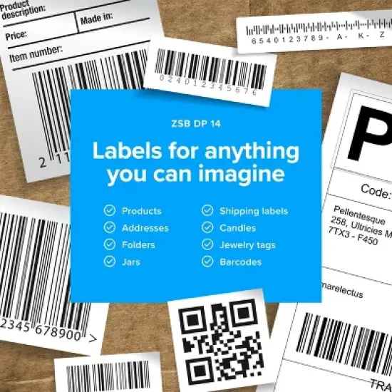 Zebra ZSB Series Thermal Label Printer - Shipping Printer for Barcode Labels, Address Labels & More - ZSB-DP14 4" Width image {4}
