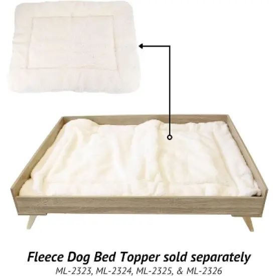 Midlee Raised Wooden Dog Bed Frame- Small image {5}