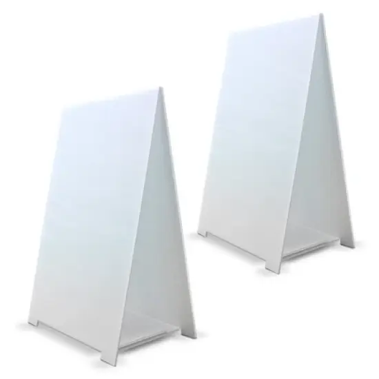 Flipside Products 11" x 17" Premium Corrugated Plastic Dry Erase Tabletop Marquee Easel - 2 Pack image {6}