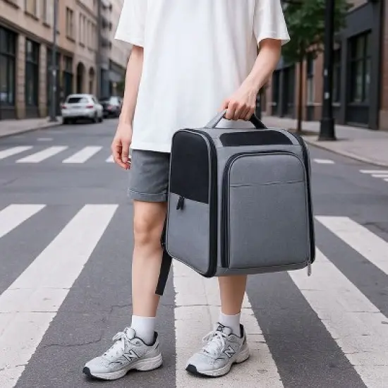 Munora - Expandable Pet Carrier Backpack - Front & Back Extension - Breathable Mesh Travel Pack for Small Dogs/Cats up to 26 lbs image {10}