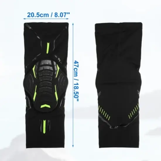 Unique Bargains Compression Knee Braces EVA Padded Leg Sleeves for Men Women Nylon 2pcs image {1}