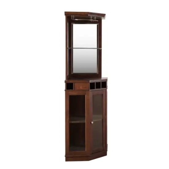 Home Source Corner Bar Unit Charcoal image {7}