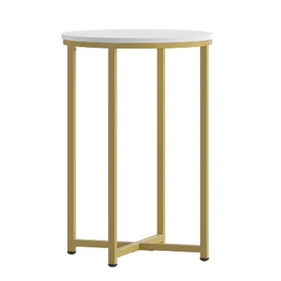 Flash Furniture Hampstead Collection End Table - Modern Laminate Accent Table with Crisscross Frame image {5}