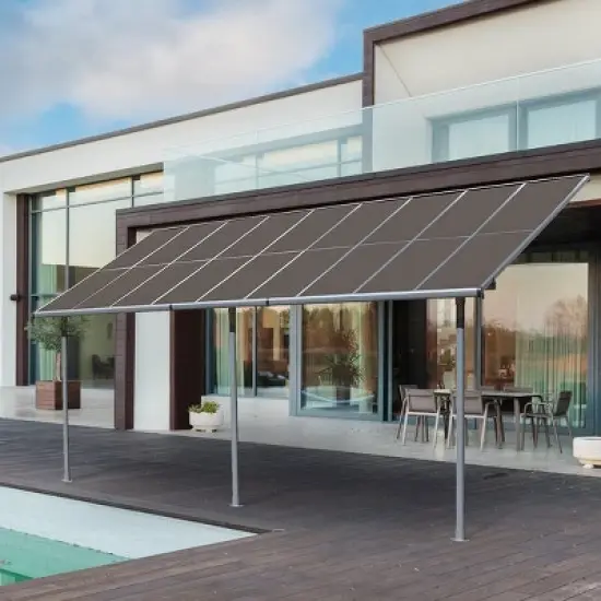 Aoodor Wall Mount Gazebo Outdoor Pergola Polycarbonate Gazebo Panels Canopy image {9}