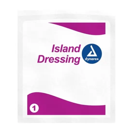 Dynarex White Nonwoven / Cotton Adhesive Dressing Sterile 4 x 4" 25 per Box image {3}