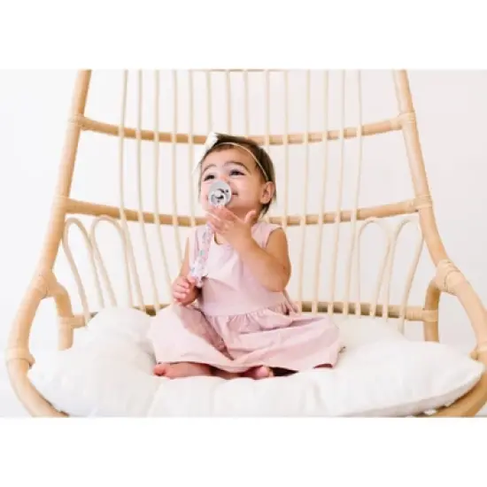 Copper Pearl Bloom Binky Pacifier Clip Set - 3ct image {1}