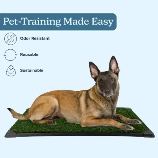 PETMAKER 35.5x23.5in Dog Grass Pad with Tray image {2}