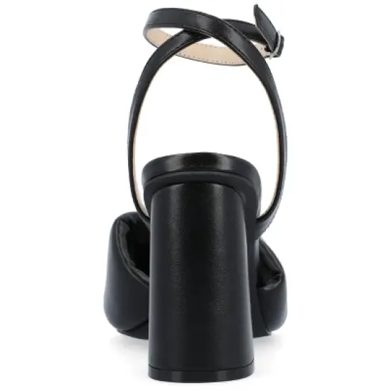 Journee Collection Womens Lottey Tru Comfort Foam Mid Heel Ankle Strap Sandals image {2}