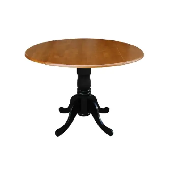42" Mason Round Dual Drop Leaf Dining Table - International Concepts image {15}
