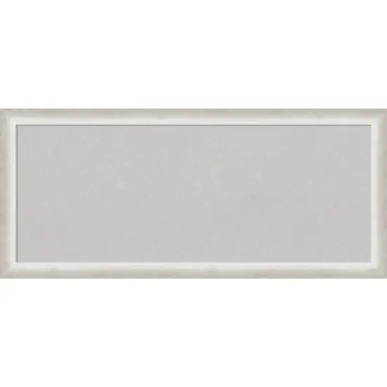 32"x14" Two Tone Wood Frame Gray Cork Board Silver - Amanti Art image {10}