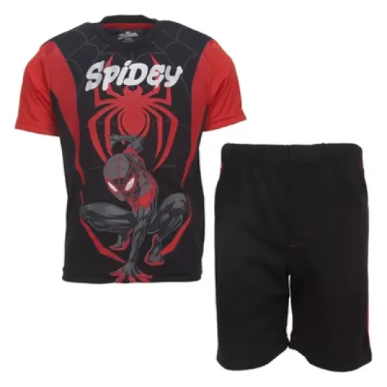 Marvel Avengers Captain America Iron Man Venom Hulk Cosplay Athletic T-Shirt and Shorts Outfit Set Toddler to Little Kid image {13}