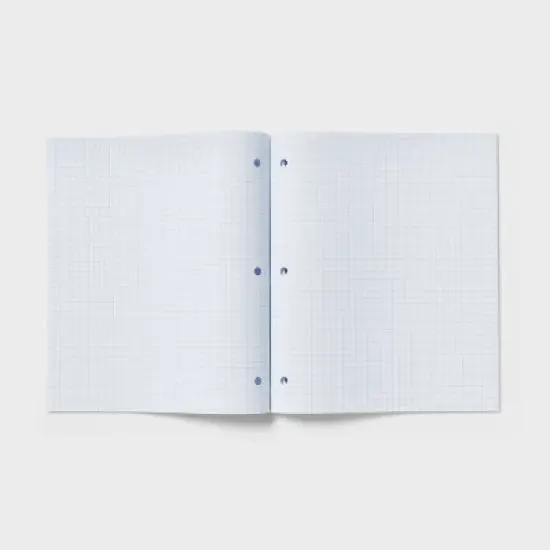 Reversible Quad Ruled Composition Notebook 8.5" x 11" 80 Sheets - up&up&trade;: Graphing Grid, Perforated, 3 Hole Punched image {2}