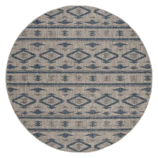 Yarrow Outdoor Rug Navy/Gray  - Safavieh image {3}