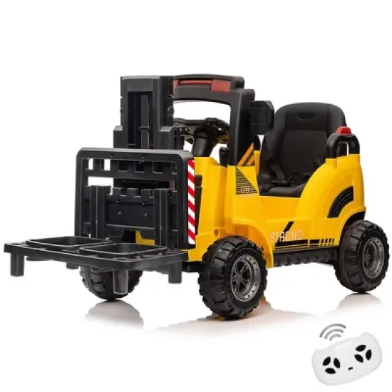 Ride on Forklift Car, 12V Electric Kids Ride On Car with Remote Control, Liftable Fork and Pallet, High/Low Variable Speed image {9}