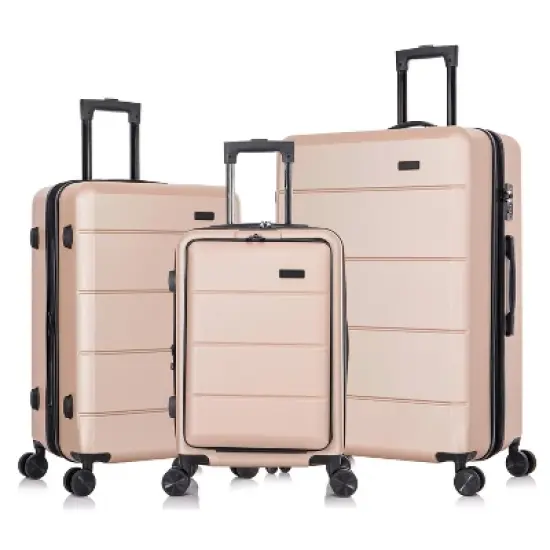 InUSA Elysian Lightweight Hardside Carry On Spinner 3pc Luggage Set image {17}