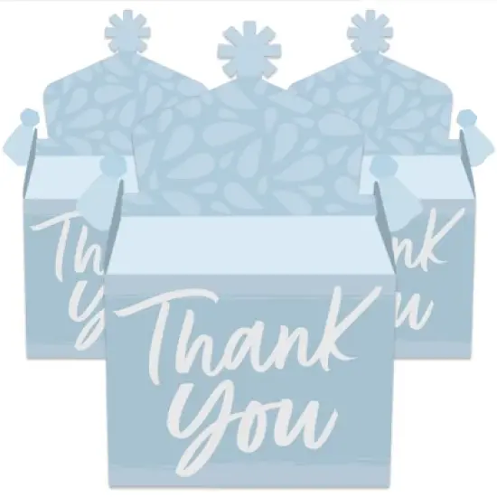 Big Dot of Happiness Dusty Blue Elegantly Simple - Treat Box Party Favors - Guest Party Favors Goodie Gable Boxes - Set of 12 image {1}
